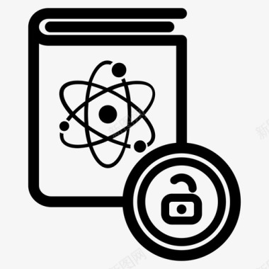 科学书不安全原子电子书图标图标