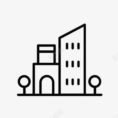 城镇建筑家庭图标图标