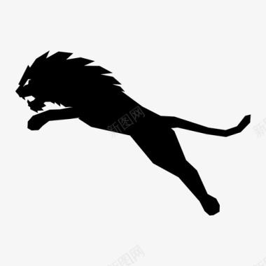 狮子动物猫图标图标