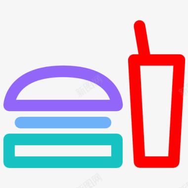 快餐饮料汉堡包图标图标