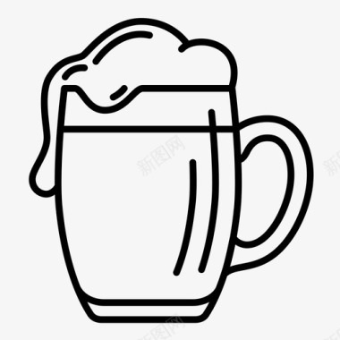 啤酒杯啤酒小麦啤酒图标图标