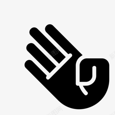 心形符号手手指停止图标图标
