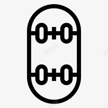 哈密瓜冰溜冰运动运动健身线图标图标