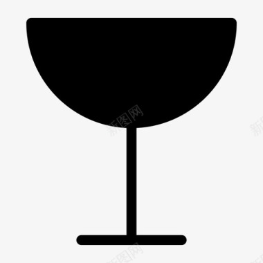 高脚杯酒精鸡尾酒图标图标