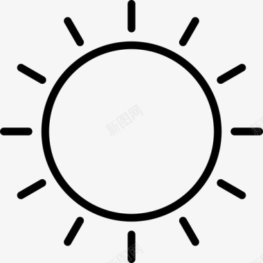 天气元素太阳预报夏季图标图标