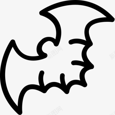 万圣节蝙蝠恐怖派对和庆祝线图标图标