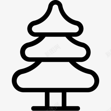 冷杉冷杉树圣诞树自然图标图标