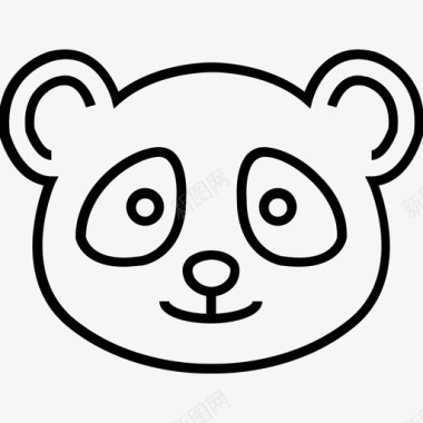 谷歌熊猫动物社交图标图标