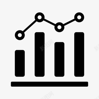 金融分析商业图表图标图标