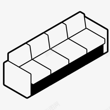 黄色的沙发沙发家具客厅图标图标