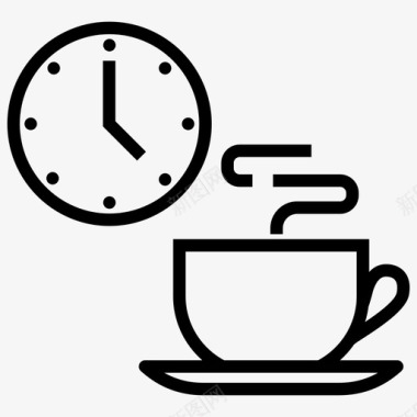 五点钟茶晚餐茶杯图标图标
