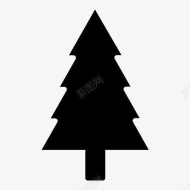 松树圣诞树冷杉图标图标