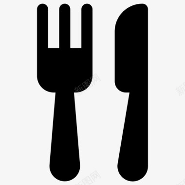叉和刀叉刀刀叉图标图标