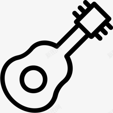 吉他音乐会小提琴图标图标