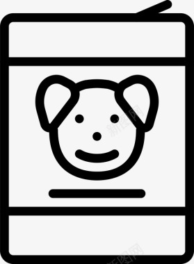 宠物食品动物罐头图标图标