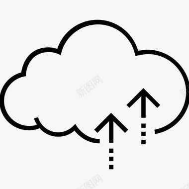 云信息箭头云计算图标图标
