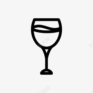 酒杯水白葡萄酒图标图标