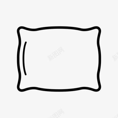 床品枕头枕头床休息图标图标