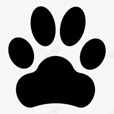 狗爪爪印动物动物足迹图标图标