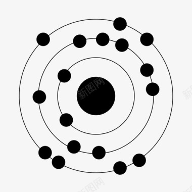 017氯cl原子元素图标图标