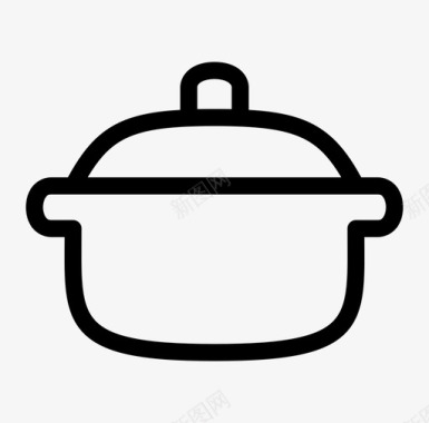 厨师酱汁锅厨师烹饪图标图标