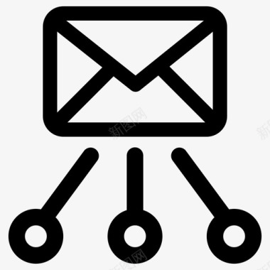 层次电子邮件通信结构图标图标