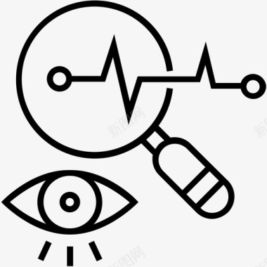 涂鸦眼睛预测分析眼睛图表图标图标