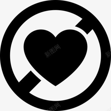 禁止去爱禁止心图标图标