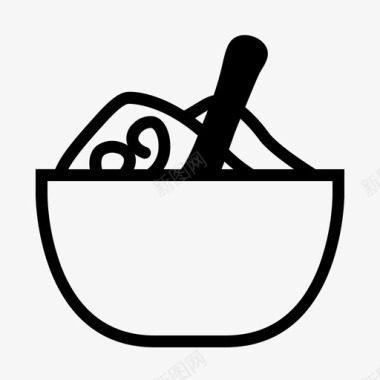 调味料碗肉桂烹饪图标图标