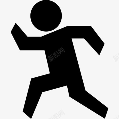 彩色跑步人物跑步轮廓人物poi公共场所图标图标