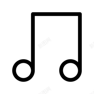 音乐简单柔和的方形线条图标图标