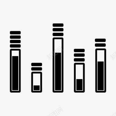 图形排列均衡器条形图图表图标图标