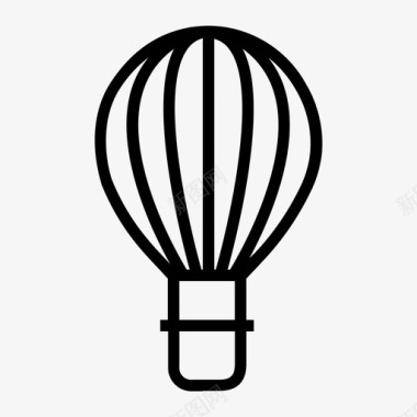 热气球漂浮飞翔图标图标