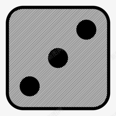 矢量图骰子赌博结果图标图标