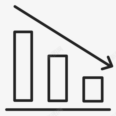 增加减少图标条形图减少电子商务图标图标