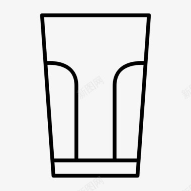 玻璃杯饮用水苏打水图标图标