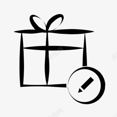礼物包装飘带礼品编辑生日礼物更改图标图标
