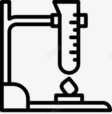 研究物质试管实验室研究图标图标