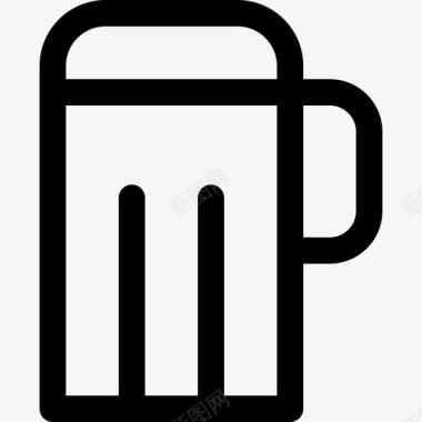易拉罐啤酒啤酒酒精玻璃杯图标图标