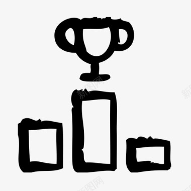 排名排名赢家粗略图标图标