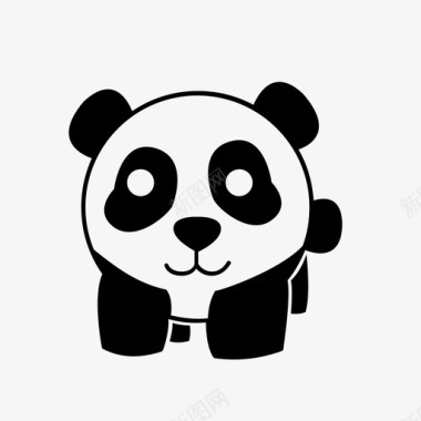熊猫可爱动物图标图标