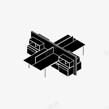 开放ID工作空间商务办公桌图标图标