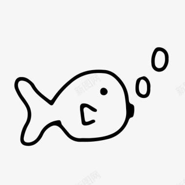 鱼动物泡泡图标图标