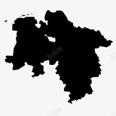 下萨克森州德国地图图标图标