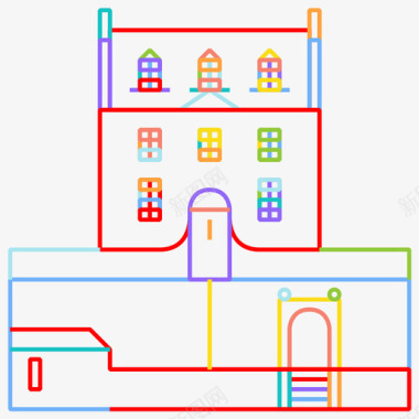 苏格兰城堡图标图标