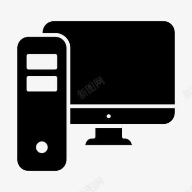 人员工作计算机计算机显示器cpu图标图标