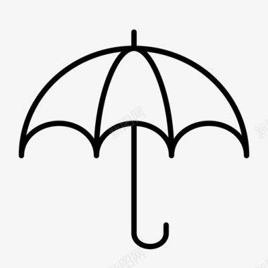 雨伞防护雨淋图标图标