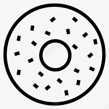蘸甜甜圈面包店甜甜圈糖霜图标图标