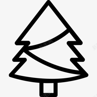 松树冷杉树圣诞树自然图标图标