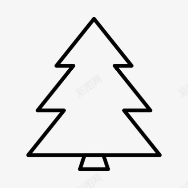 圣诞树松树圣诞树装饰图标图标